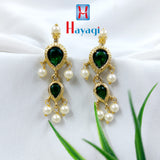 Green Tanmani Earrings Online 