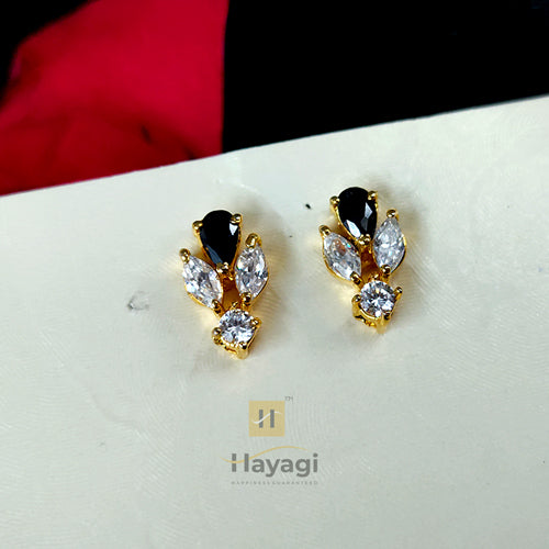 Update more than 122 black stone gold earrings designs