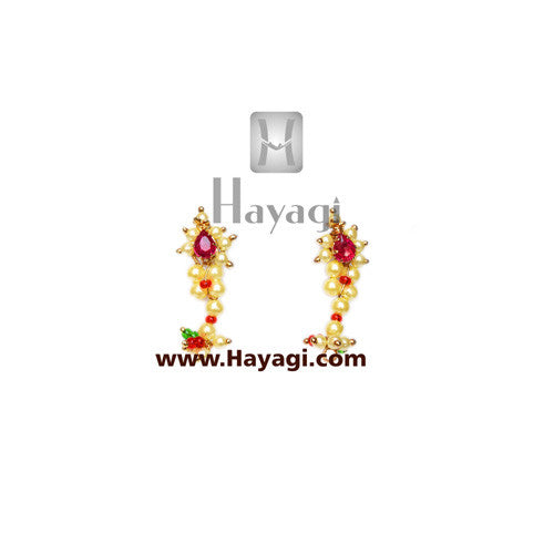 Nath Earring Stud Tops Earrings Online, Kolhapuri Nath - Hayagi - Beeline  - 2