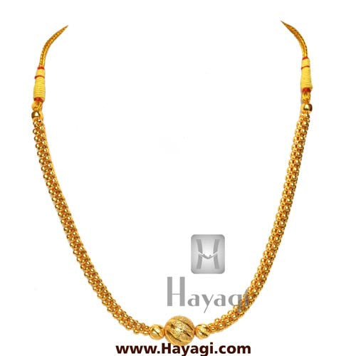 Kolhapuri Thushi Gold Finish Necklace Online Shopping-Hayagi - Beeline  - 1