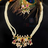 Short Tanmani Moti Haar, Pearl Necklace Set