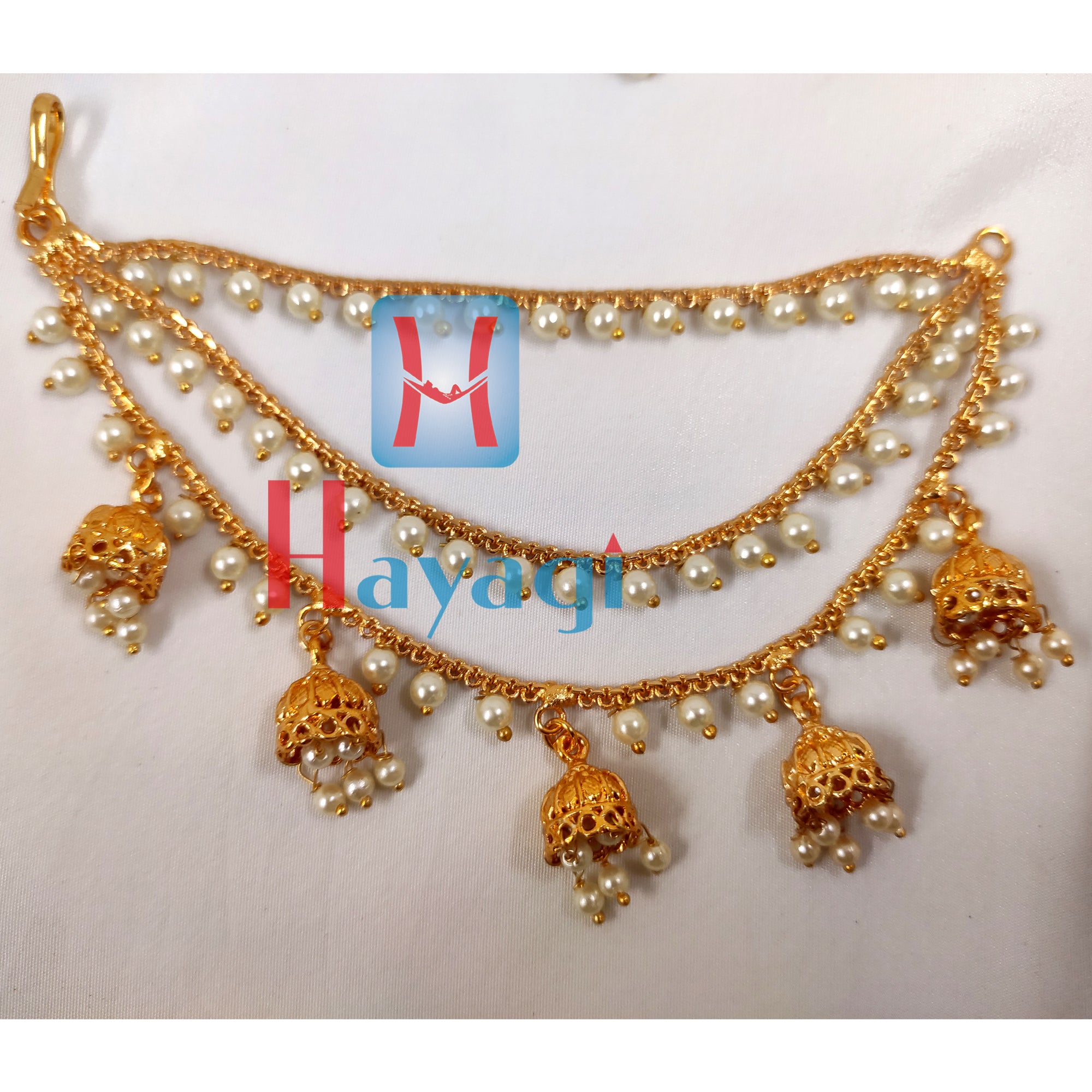 Srijacollections Bengali Ethnic Golden Non-Precious Metal Alloy Kaan Bala  Chandbali Earrings Set for Women : Amazon.in: Fashion