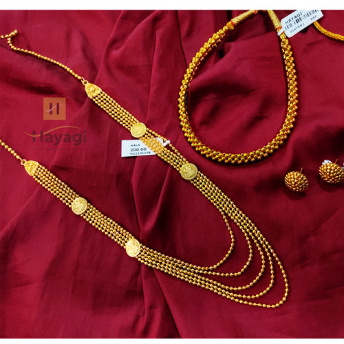 Golden Traditional Jewellery Combo Set