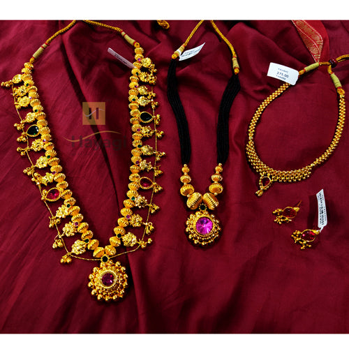 Wedding Wear Jewellery Combo Set Maharashtrian