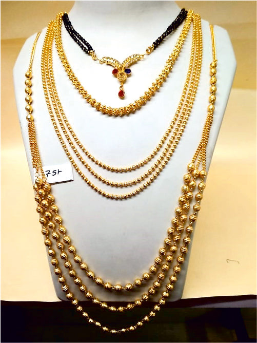 Festive Gold Gauri Ganesh Accessories Combo Set